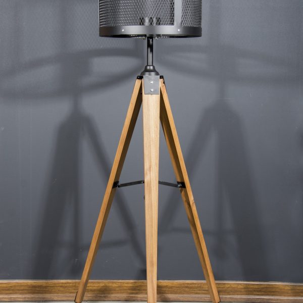 آباژور ایستاده سه پایه چوبی