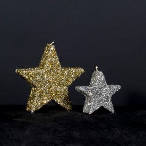 شمع ستاره ای سنگ کار - شمع دکوری - گونای هوم - دکوراسیون - تزئینی - شمعدان