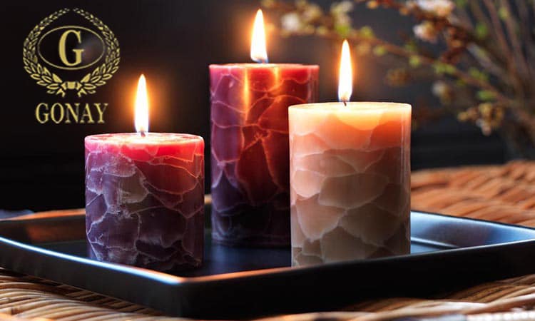 شمع دکوری - گونای هوم - دکوراسیون - تزئینی - شمعدان